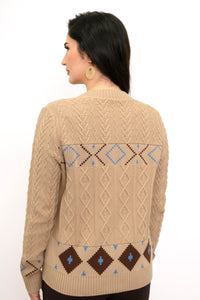 Olivia Sweater, Ivory Star, Cotton