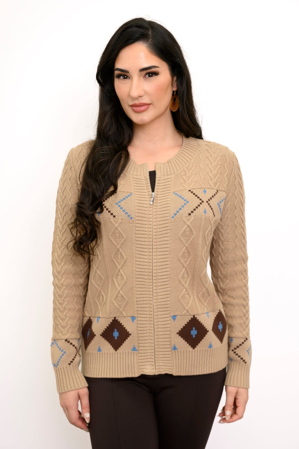 Olivia Sweater, Ivory Star, Cotton