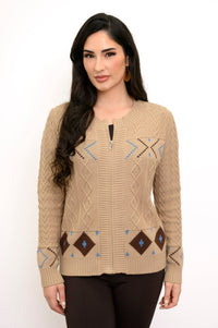 Olivia Sweater, Ivory Star, Cotton