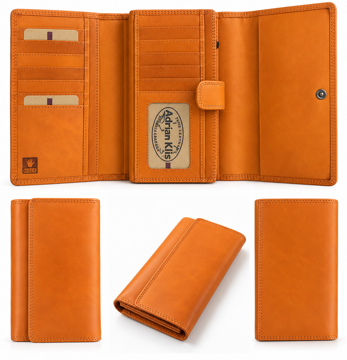 Adrian Klis 105, Ladies Wallet - Orange