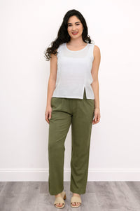 Orla Tank, White, Cotton Gauze