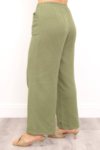 Parker Pant, Sage, Cotton Gauze