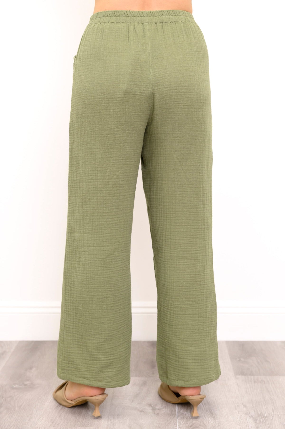 Parker Pant, Sage, Cotton Gauze