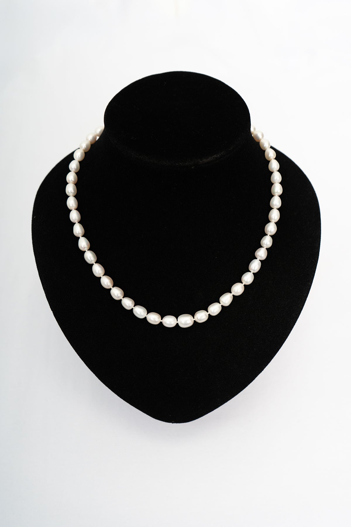 Large Round White Pearl Necklace