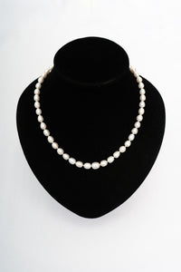 Large Round White Pearl Necklace