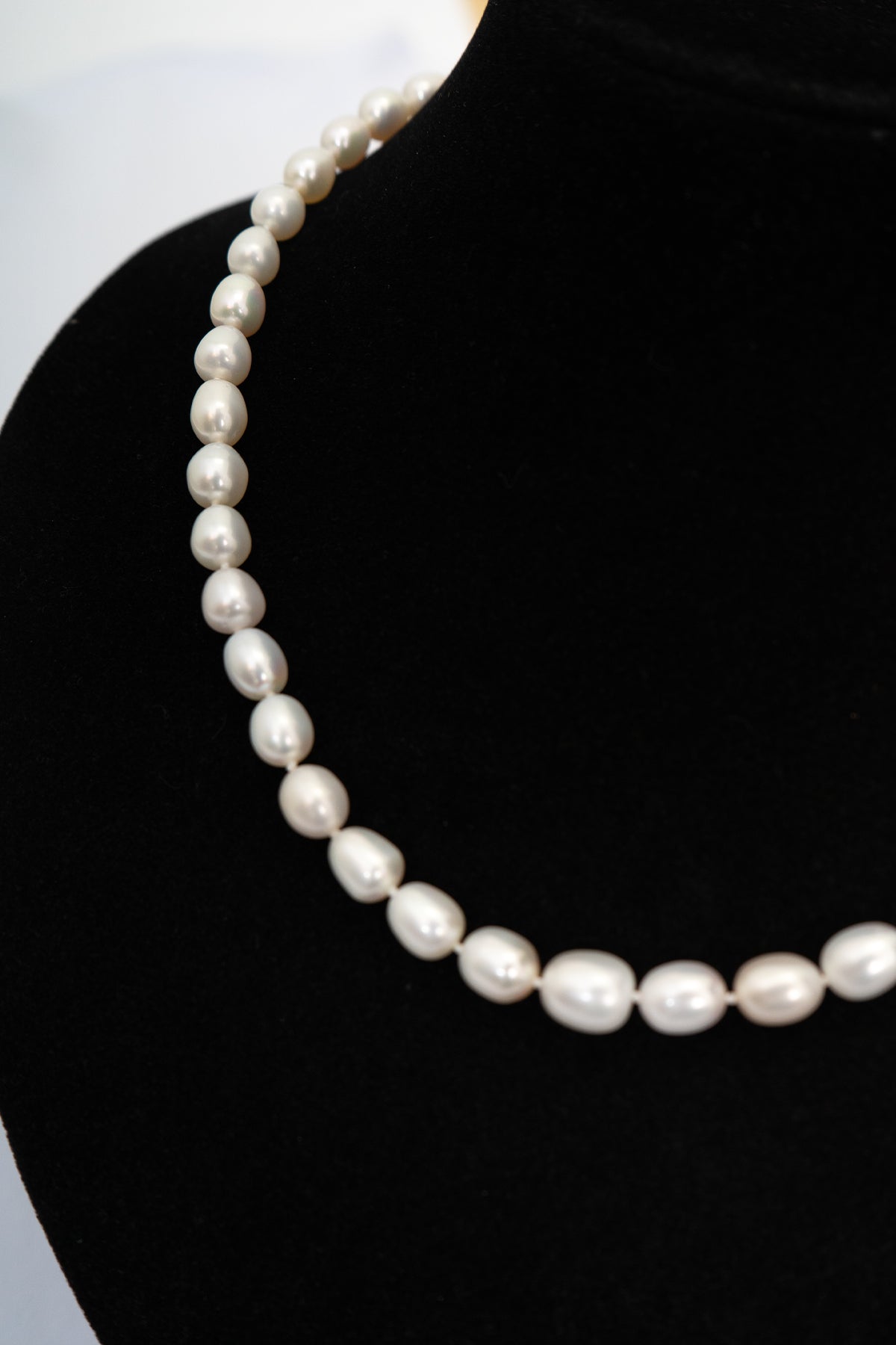 Large Round White Pearl Necklace