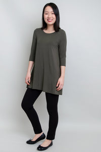 Perfect Tunic, Khaki, Bamboo- Final Sale