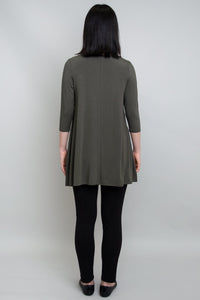 Perfect Tunic, Khaki, Bamboo- Final Sale