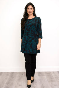 Perfect Tunic, Teal Boscage, Bamboo