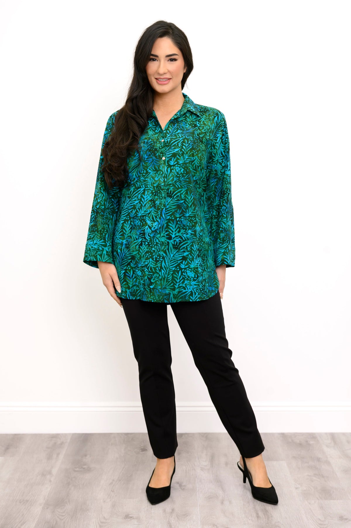 Queenie Blouse, Tropical Teal