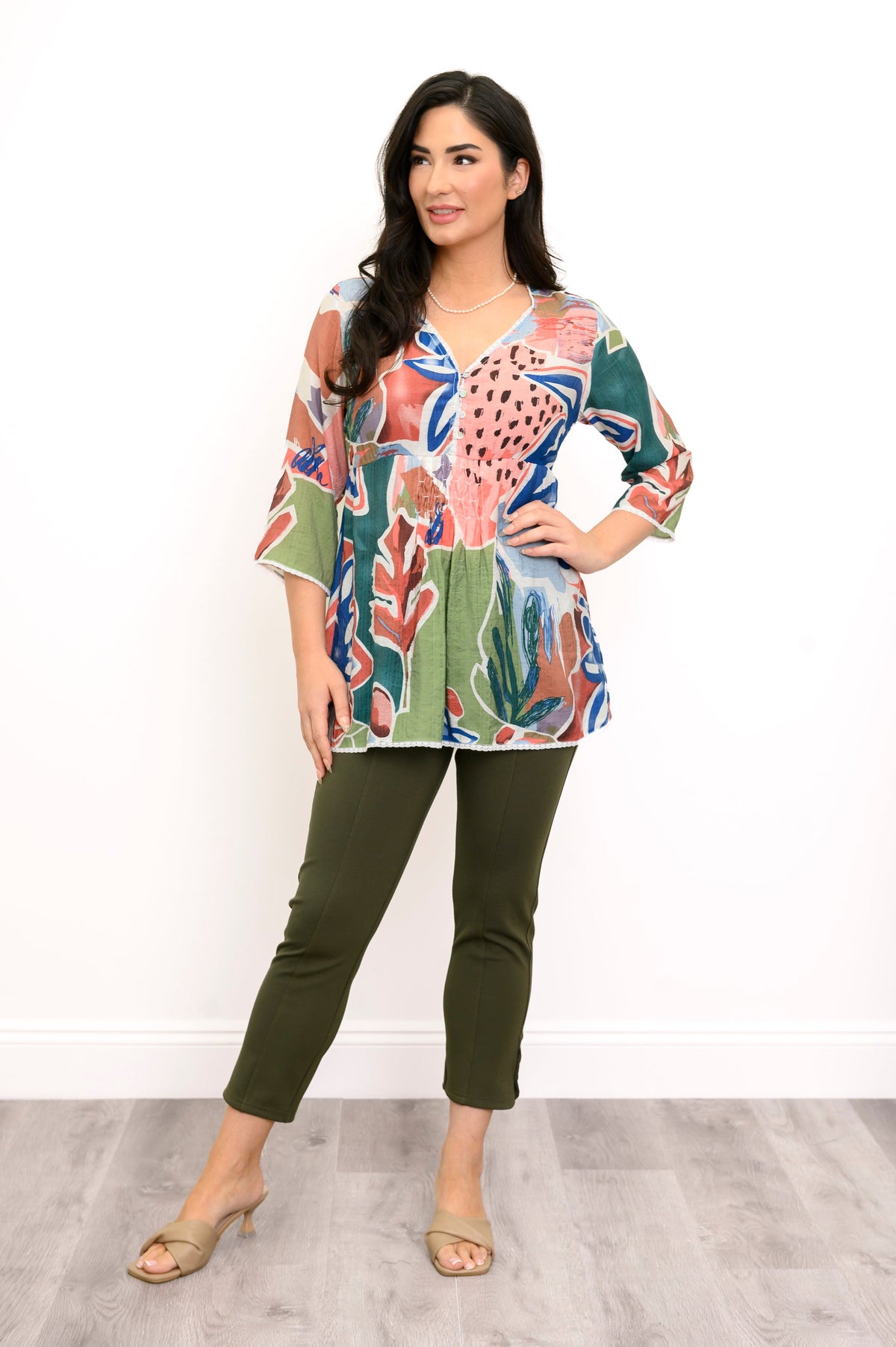 Renda Top, Abstract Patchwork