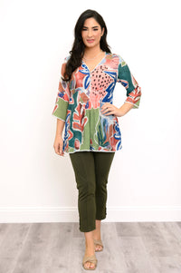 Renda Top, Abstract Patchwork