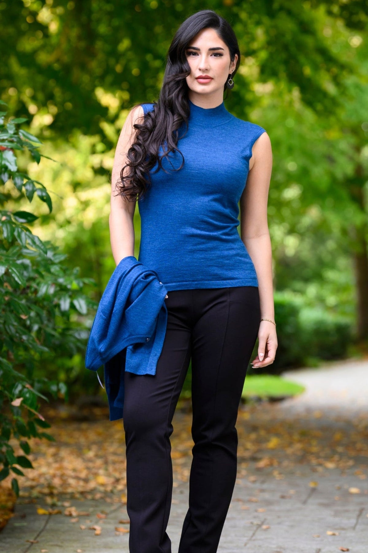 Rita Sweater, Blue, Merino Wool