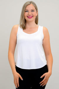Ritzy Tank, White, Bamboo