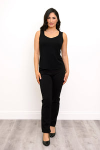 Ritzy 3/4 Top, Black, Bamboo