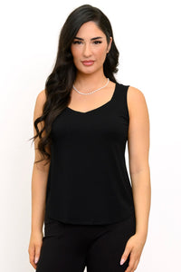 Ritzy 3/4 Top, Black, Bamboo