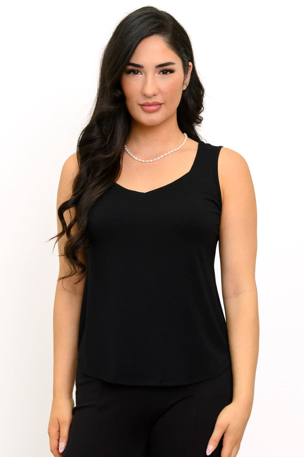 Ritzy Tank, Black, Bamboo