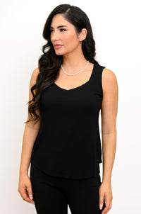 Ritzy 3/4 Top, Black, Bamboo
