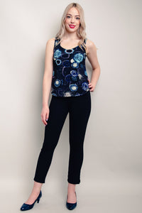 Ritzy Tank, Teal Bubbly, Bamboo- Final Sale
