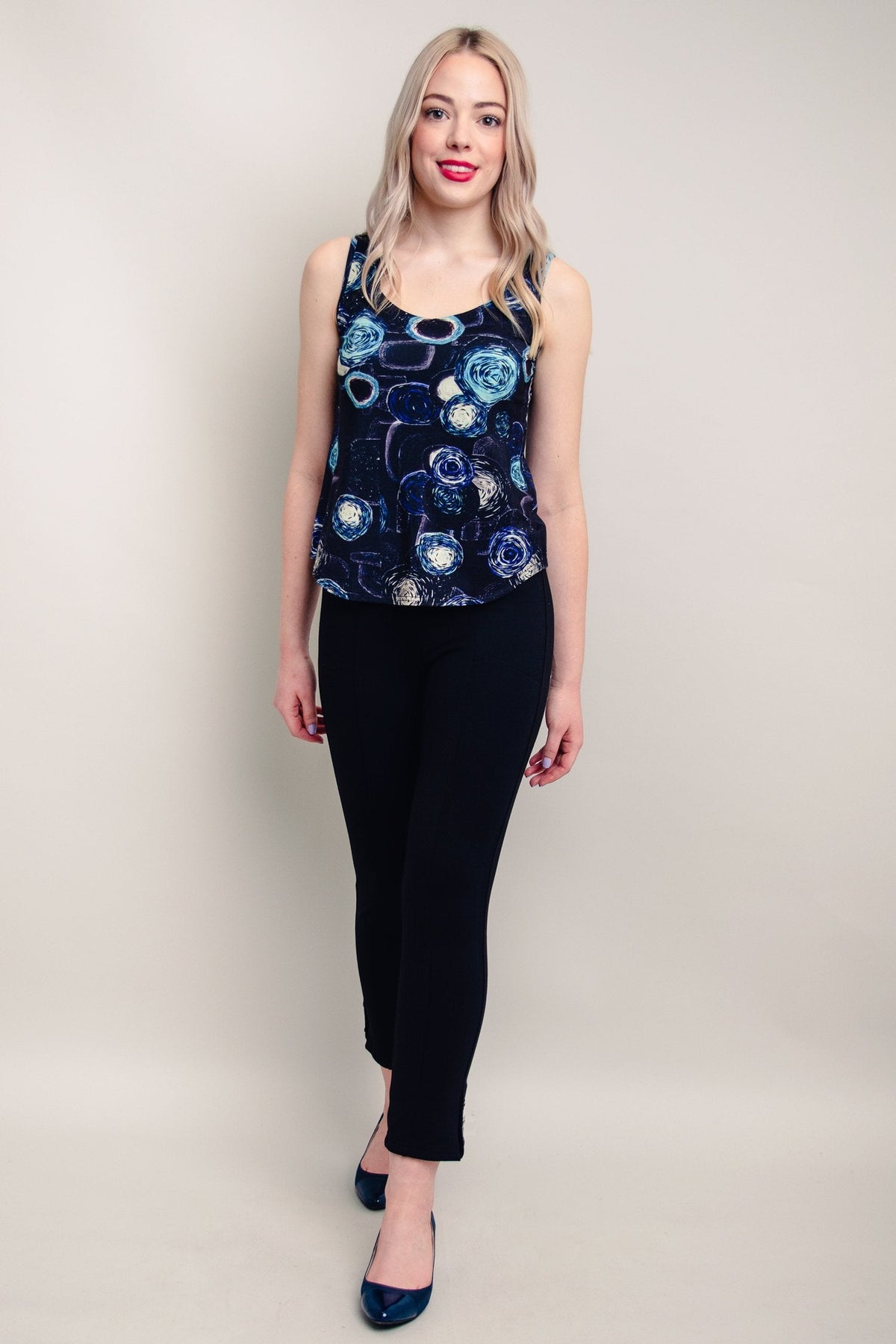 Ritzy Tank, Teal Bubbly, Bamboo- Final Sale