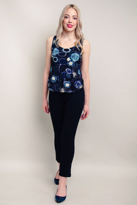 Ritzy Tank, Teal Bubbly, Bamboo- Final Sale