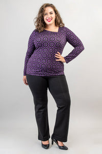 Ruth Top, Geo Flower, Bamboo - Final Sale