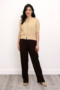 Shen Cardigan, Beige, Cotton
