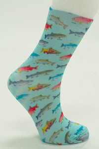Ladies Bamboo Dress Socks, Assorted Prints