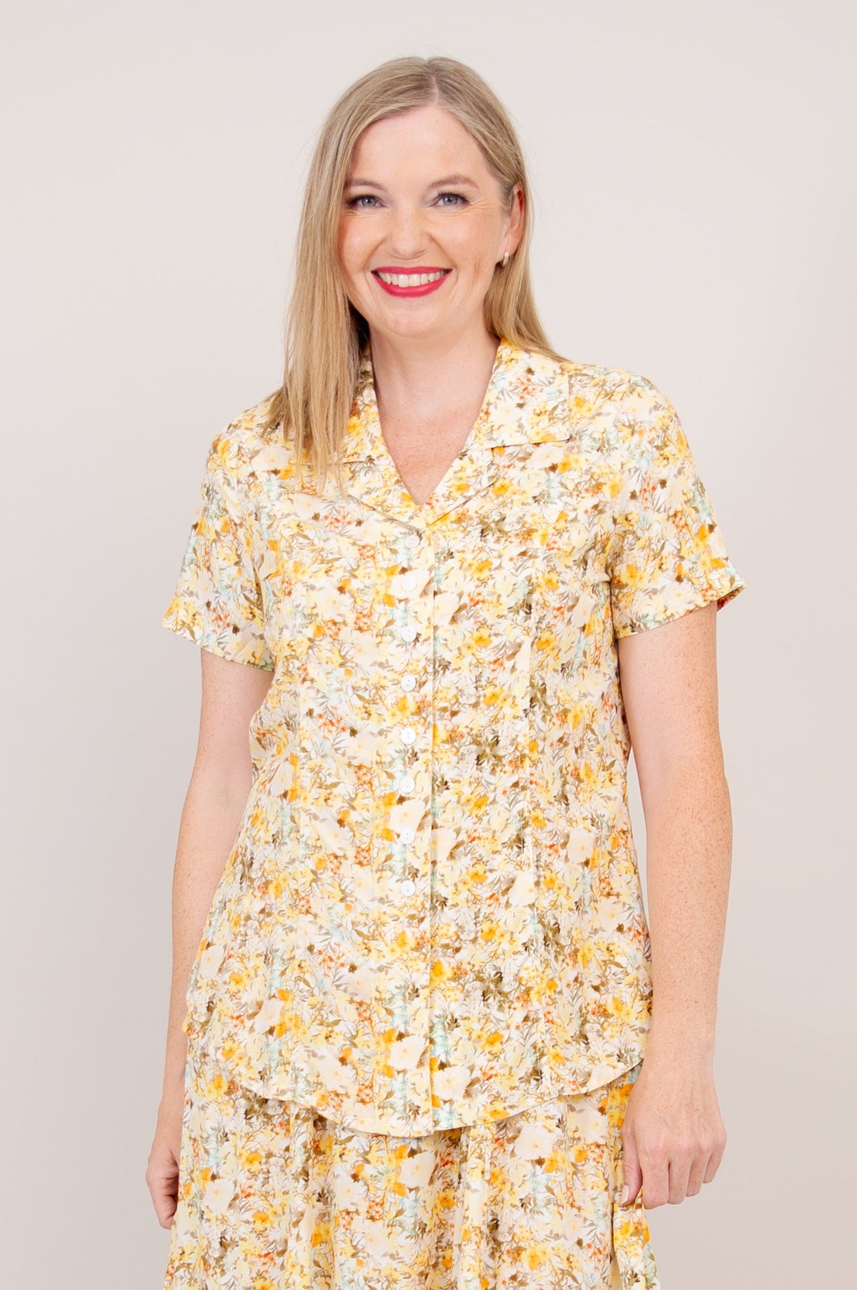 Samantha S/S Top, Dainty, Woven Bamboo - Final Sale