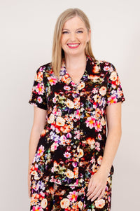 Samantha S/S Top, Risolo, Woven Bamboo - Final Sale