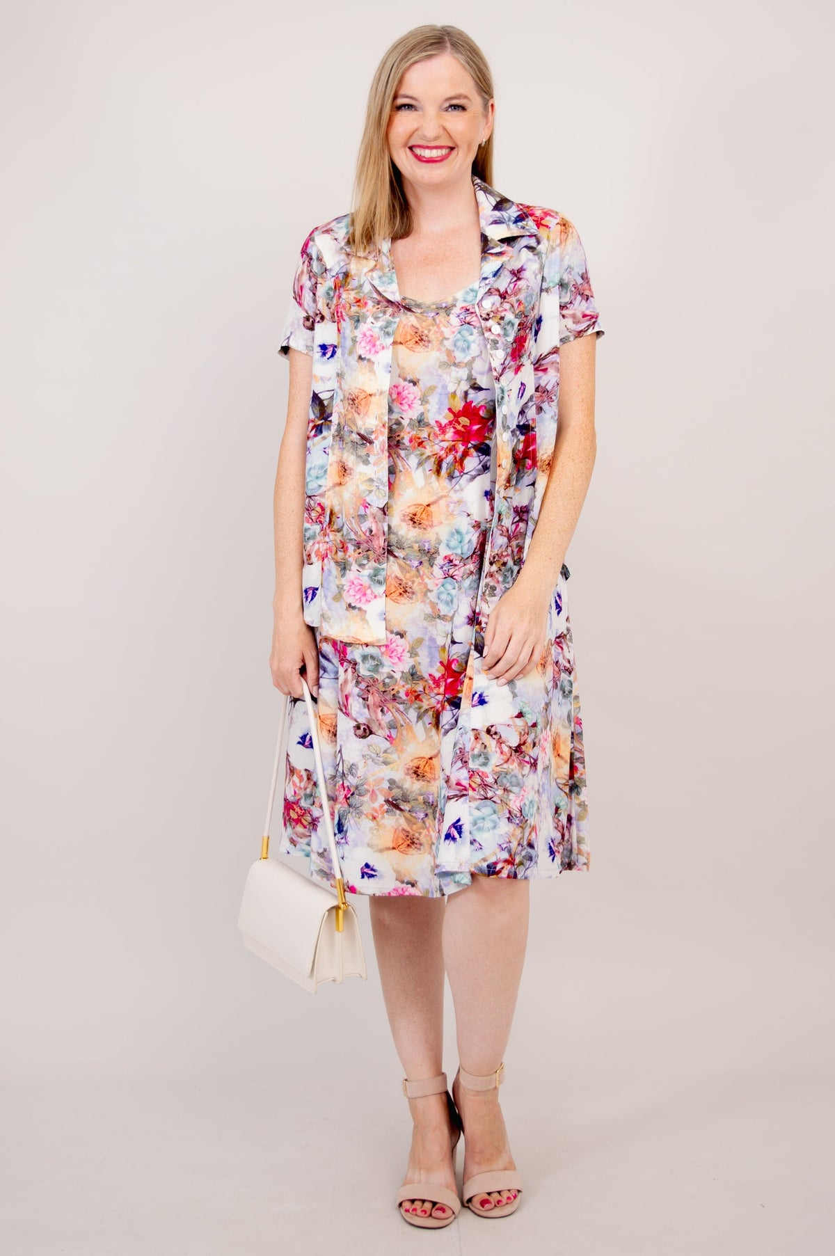 Samantha S/S Top, Wilderberry, Woven Bamboo - final Sale