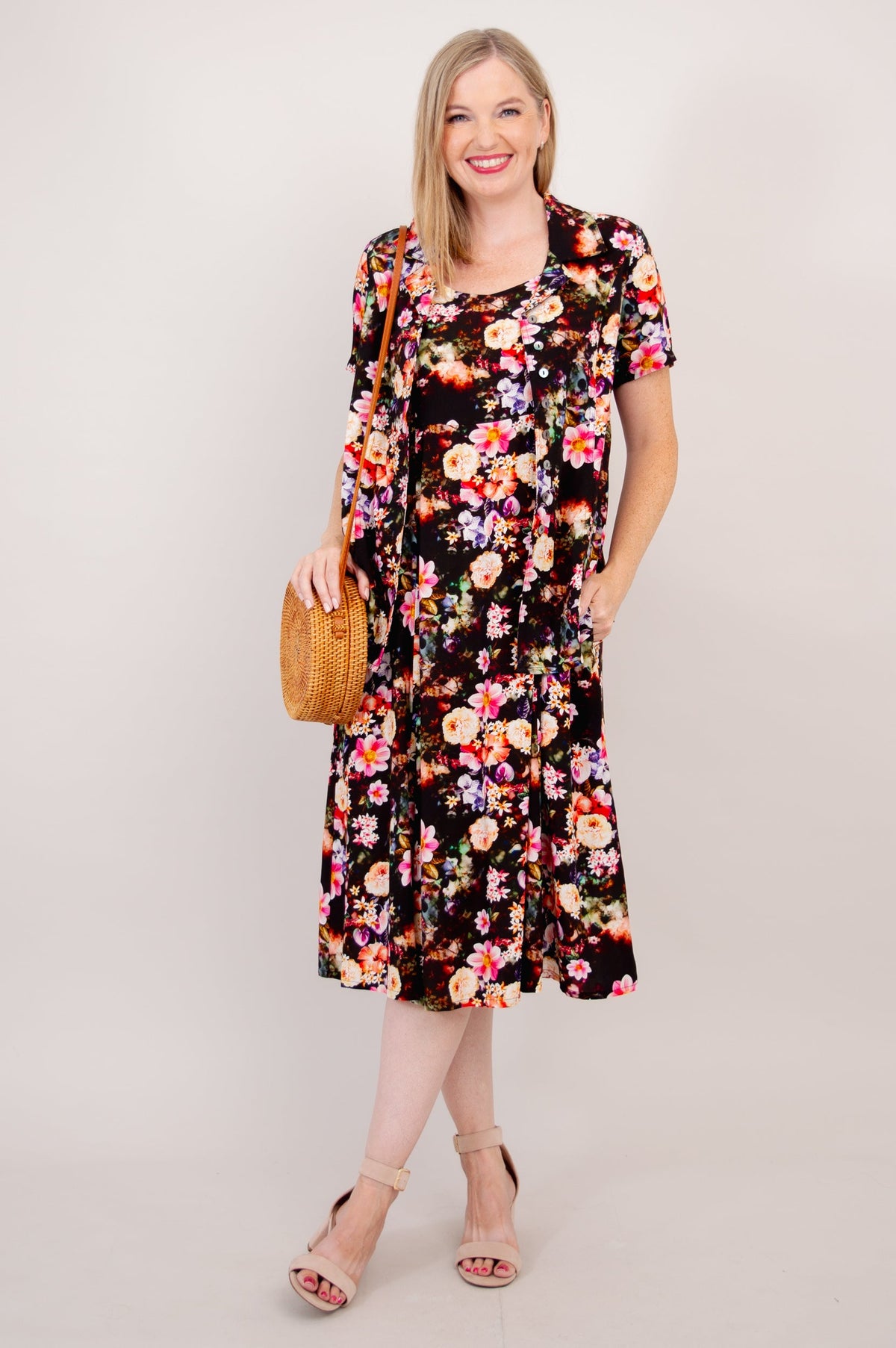 Samantha S/S Top, Risolo, Woven Bamboo - Final Sale