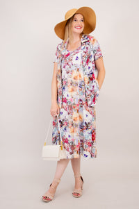 Shauna Dress, Wilderberry, Woven Bamboo- Final Sale