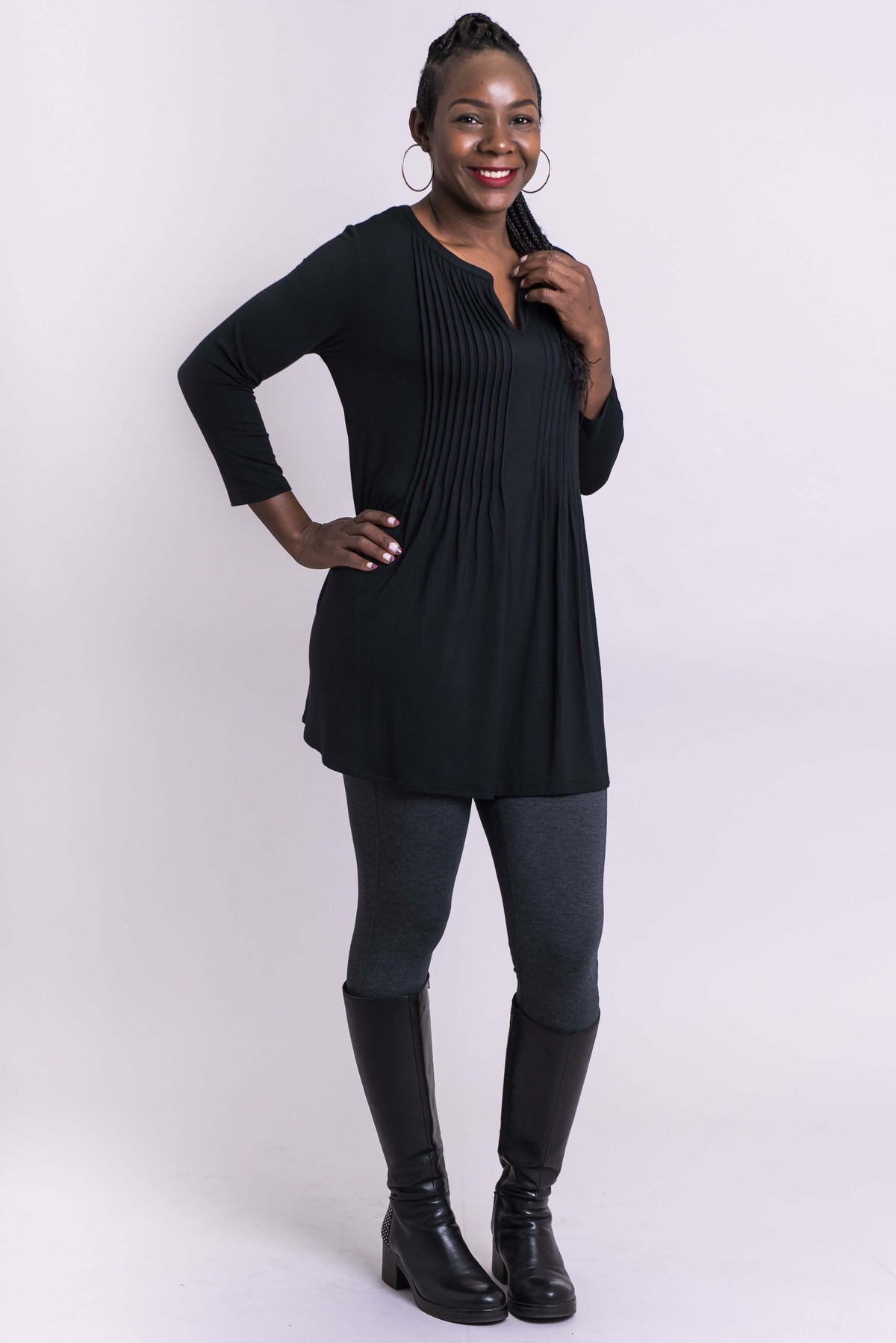 Sandy Tunic, Black, Bamboo - Blue Sky Clothing Co