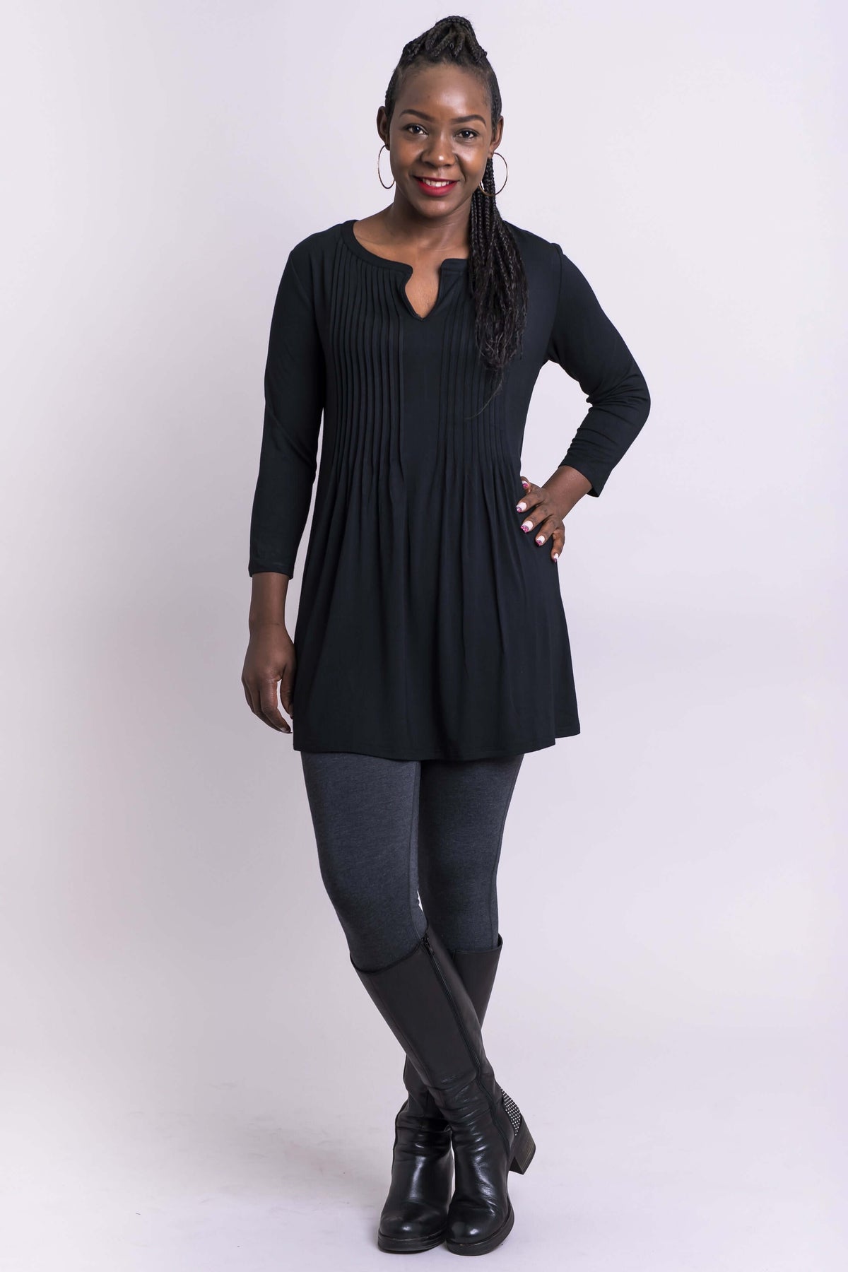 Sandy Tunic, Black, Bamboo - Blue Sky Clothing Co