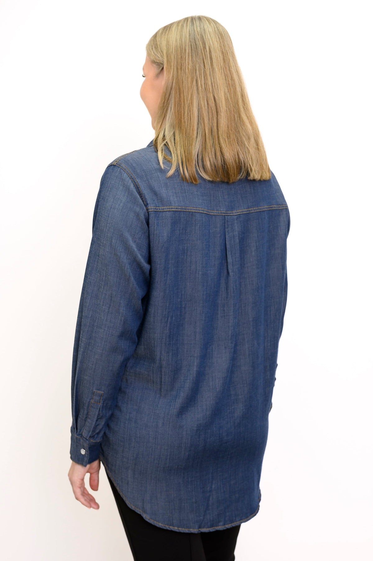 Sara Jane Blouse, Dark Denim