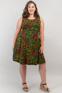 Sara Dress, Green Havana- Final Sale