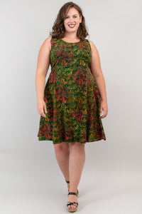 Sara Dress, Green Havana- Final Sale