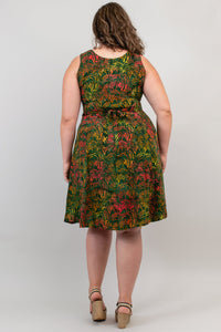 Sara Dress, Green Havana- Final Sale