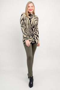 Scooby Sweater, Khaki Jungle, Bamboo Cotton- Final Sale