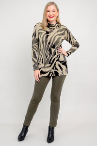 Scooby Sweater, Khaki Jungle, Bamboo Cotton- Final Sale