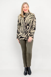 Scooby Sweater, Khaki Jungle, Bamboo Cotton- Final Sale