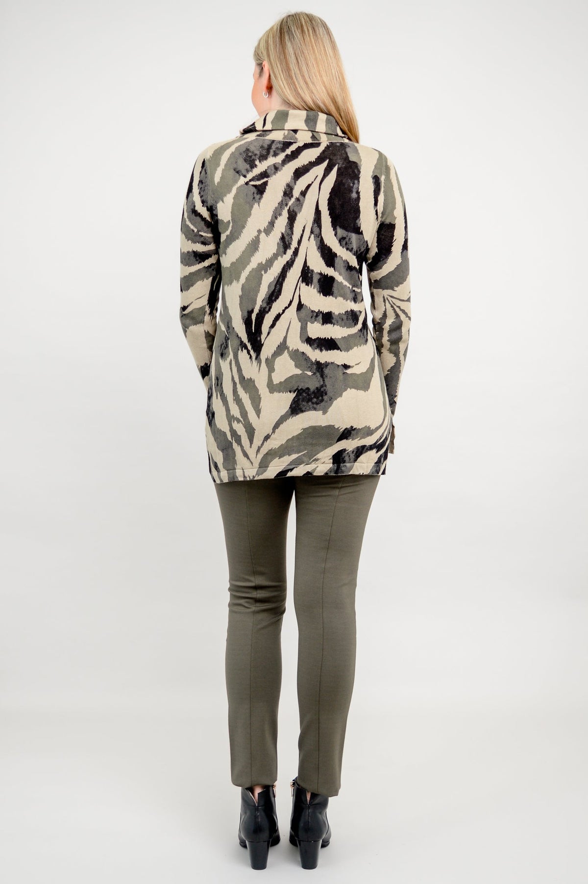 Scooby Sweater, Khaki Jungle, Bamboo Cotton- Final Sale