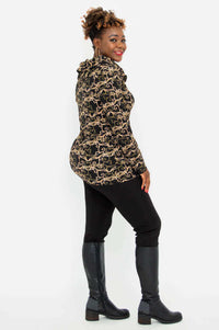 Woman showing profile view of Seymour Hooded Jacket