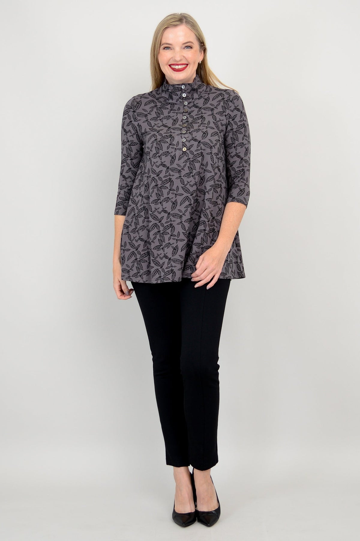 Sharon Top, Tahsis Leaf, Bamboo - Final Sale