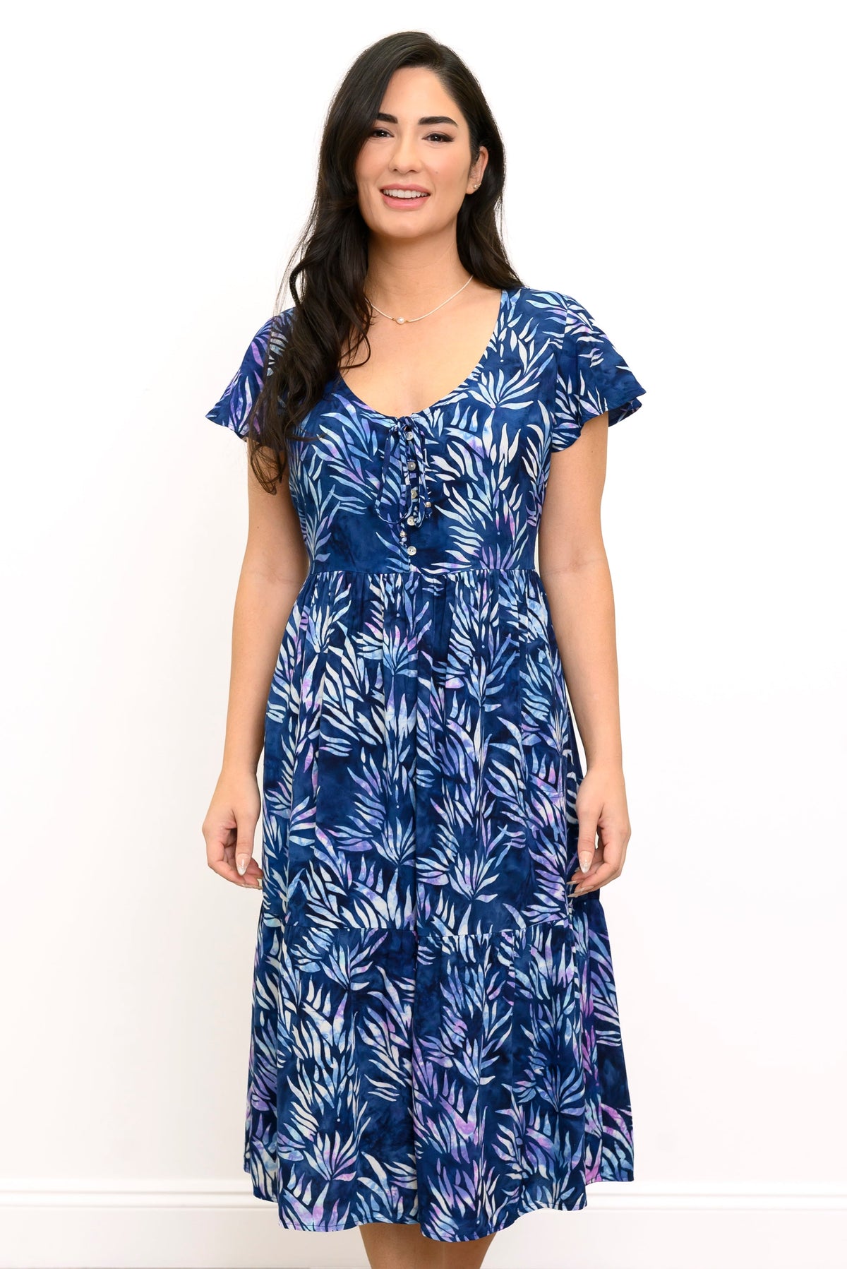 Sharpie Dress, Violet Leaves