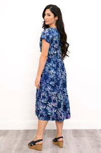 Sharpie Dress, Violet Leaves