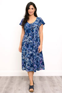 Sharpie Dress, Violet Leaves