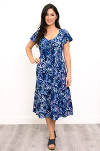 Sharpie Dress, Violet Leaves