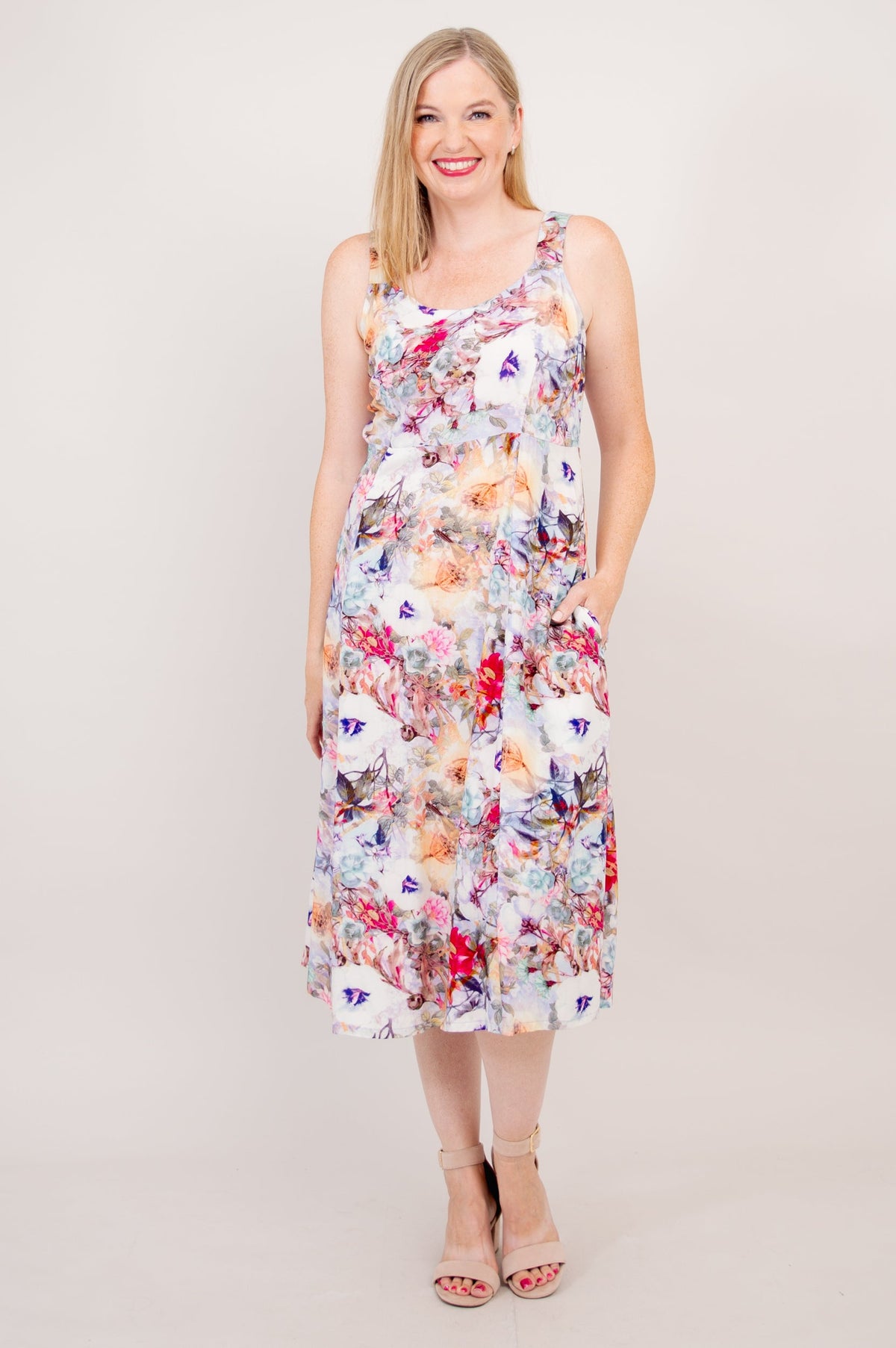 Shauna Dress, Wilderberry, Woven Bamboo- Final Sale